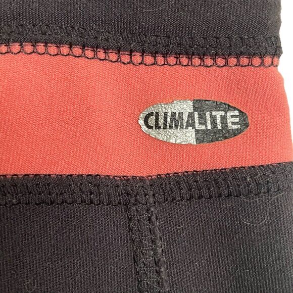 Adidas Climacool Womens Sz M Wide Full Leg Athletic Pants Stretch Black w Pink - Picture 4 of 7